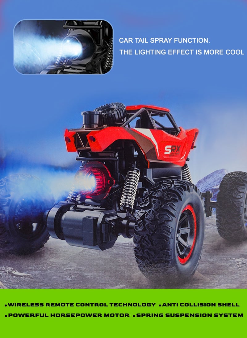 Syrcar Remote Control Car for Kids – 4WD Off-Road RC Car with Water Vapor Effect, 2.4GHz Controller, Rechargeable Battery – Monster Truck Toy  - Image 2