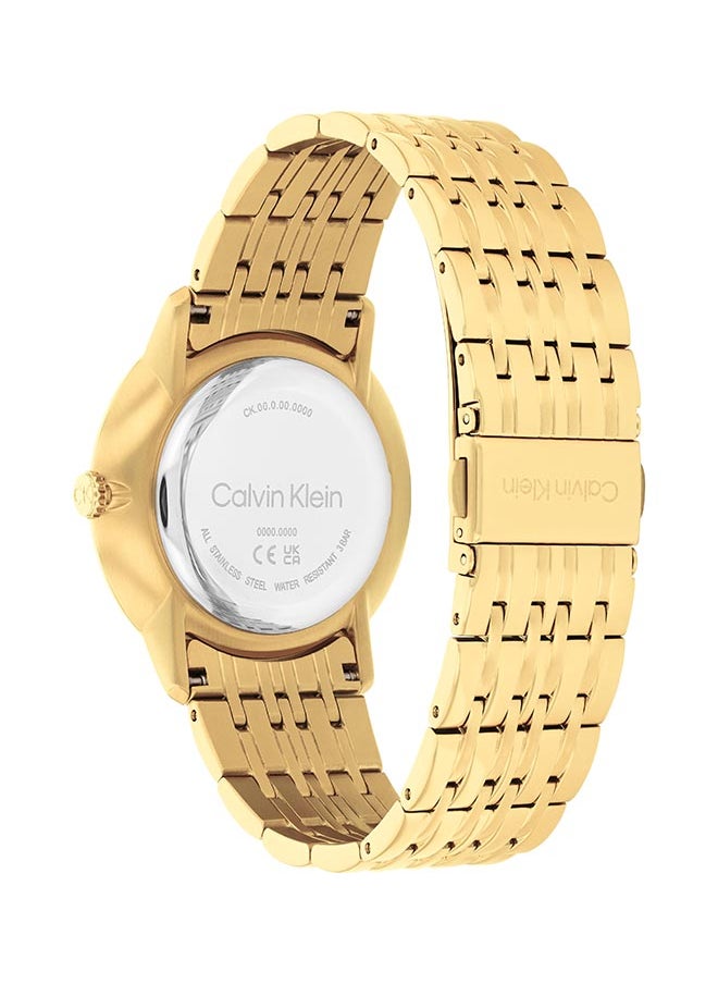 CALVIN KLEIN ساعة يد ستانلس ستيل بعقارب دائرية الشكل للجنسين 25300007 - 40 ملم  - Image 3