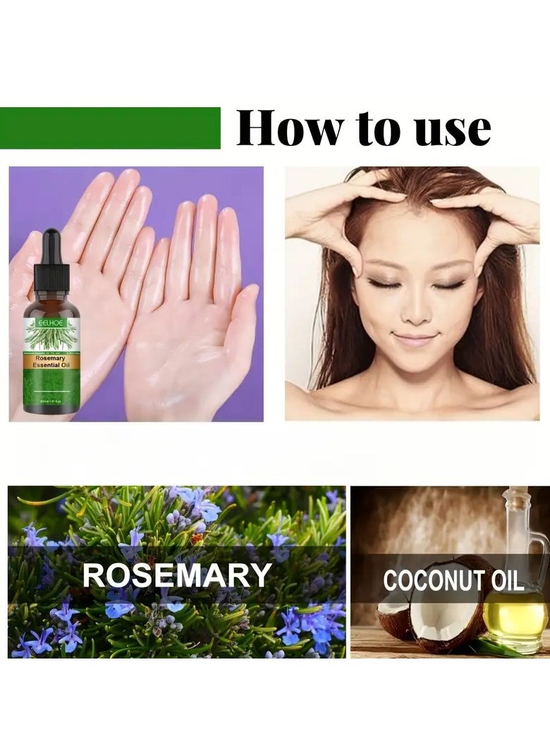 EELHOE - 30ml Rosemary Hair Essential Oil Long Lasting Lightweight Rosemary Hair Essential Oil For Healthy Hair, with plant squalane - Image 1