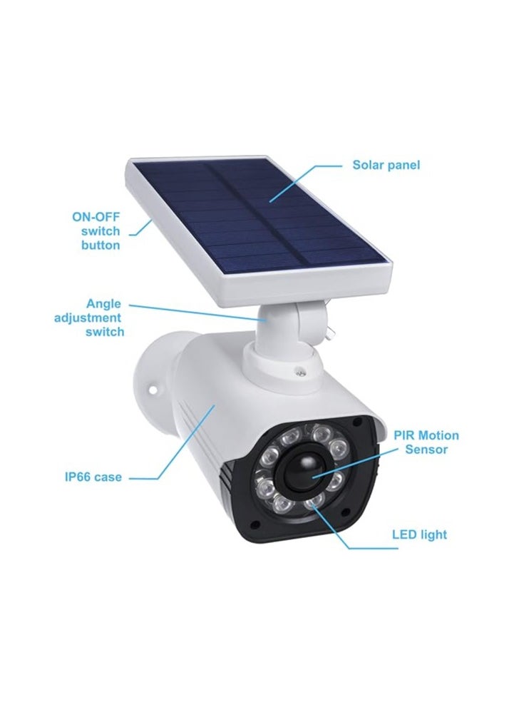 Generic - Dummy Camera with LED Light, PIR Motion Detector, Solar Powered, Outdoor IP66 Waterproof Surveillance Camera - Image 1