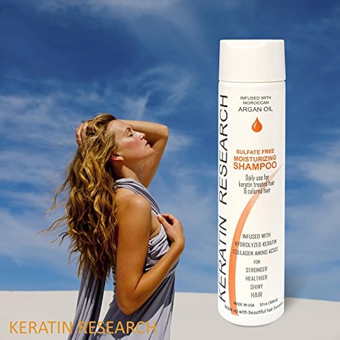 KERATIN RESEARCH Argan Oil Shampoo Sulfate Free 10oz with Argan Oil, Jojoba Oil, Collagen Amino Acids, Keratin Color Safe for Men Women All Types of Hair - Image 3