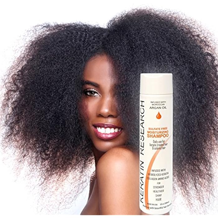 KERATIN RESEARCH Argan Oil Shampoo Sulfate Free 10oz with Argan Oil, Jojoba Oil, Collagen Amino Acids, Keratin Color Safe for Men Women All Types of Hair - Image 2