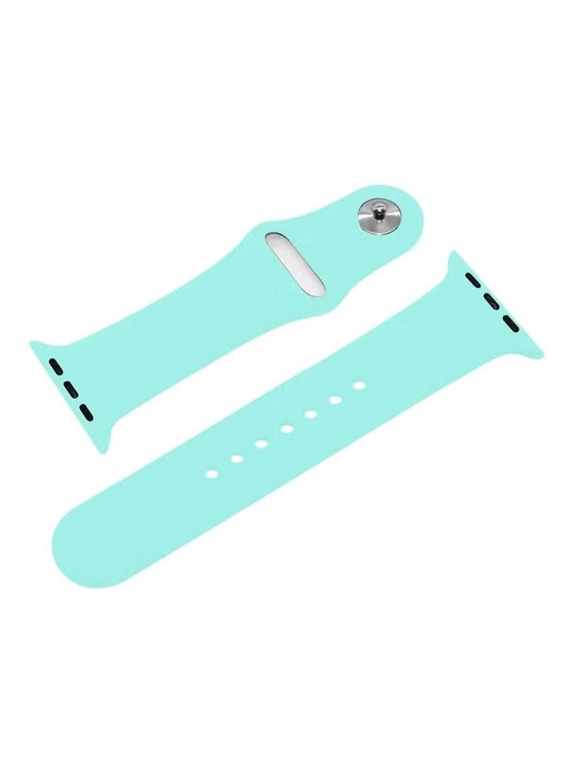 Zaboon Sports Band for Apple Watch 45mm 44mm 42mm Soft Silicone Replacement Wrist Strap Compatible with iWatch Apple Watch Series 7/SE/6/5/4/3/2/1 Marine Green  - Image 2