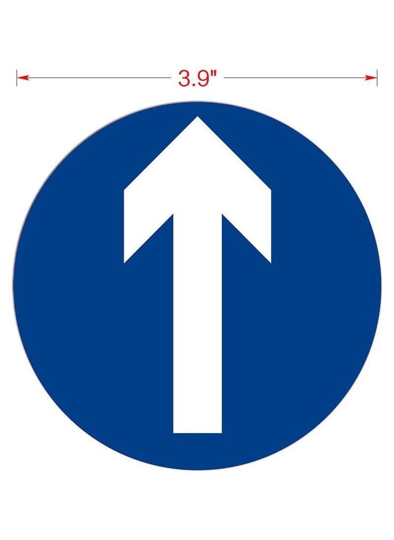 Generic Round Blue Enter Sign with White Arrow Gate Machine Entry Symbol  Self Adhesive Peel and Stick MultiPurpose Vinyl Decal  9 CM  in Diameter Pack of 4 Pcs  - Image 4