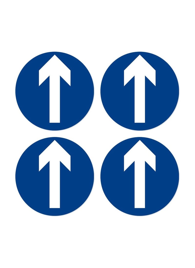 Generic Round Blue Enter Sign with White Arrow Gate Machine Entry Symbol  Self Adhesive Peel and Stick MultiPurpose Vinyl Decal  9 CM  in Diameter Pack of 4 Pcs  - Image 3