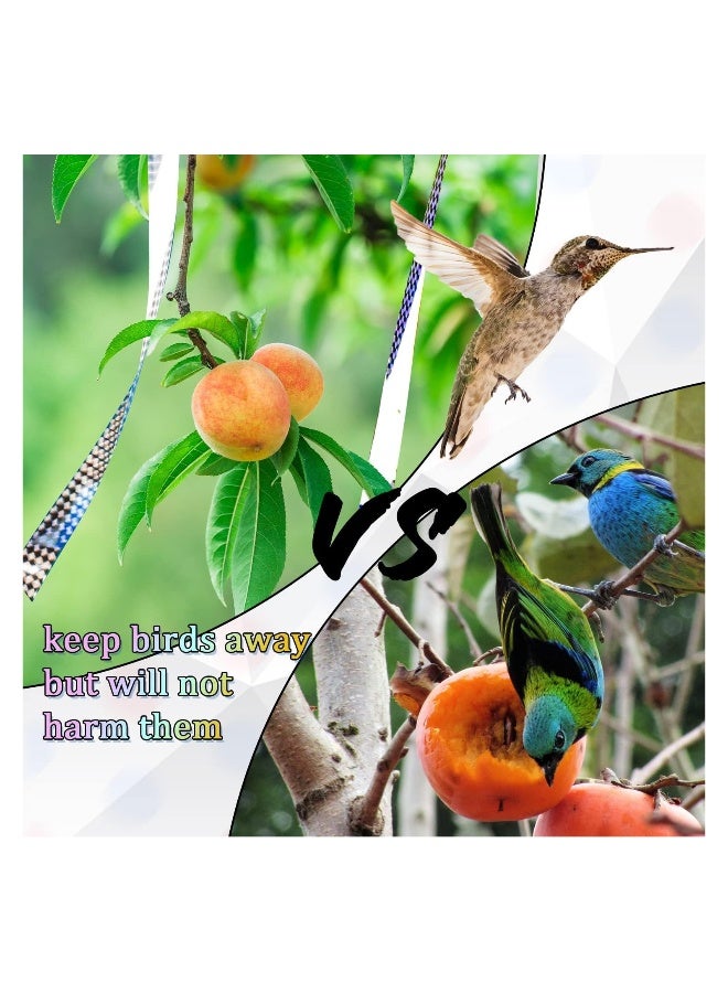 Generic 2Pcs Bird Scare Tape Ribbon PET Double Side Reflective Ribbon Tape Laser Bird Scare Repellent Flash Double Sided Reflective Holographic Tape to Keep Away Woodpecker Pigeons110m*4.8cm - Image 2
