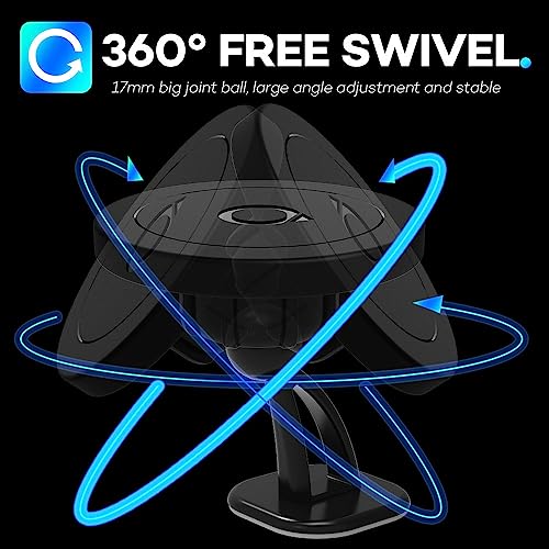 Quarble Compatible with Mag Safe Car Mount Dashboard Magnetic 360° Adjustable Phone Holder Soft Rubber Front Compatible with iPhone 16/15/ 14/13/ 12/ Pro/Pro Max No Metal Plate Needed Since 2021 - Image 5