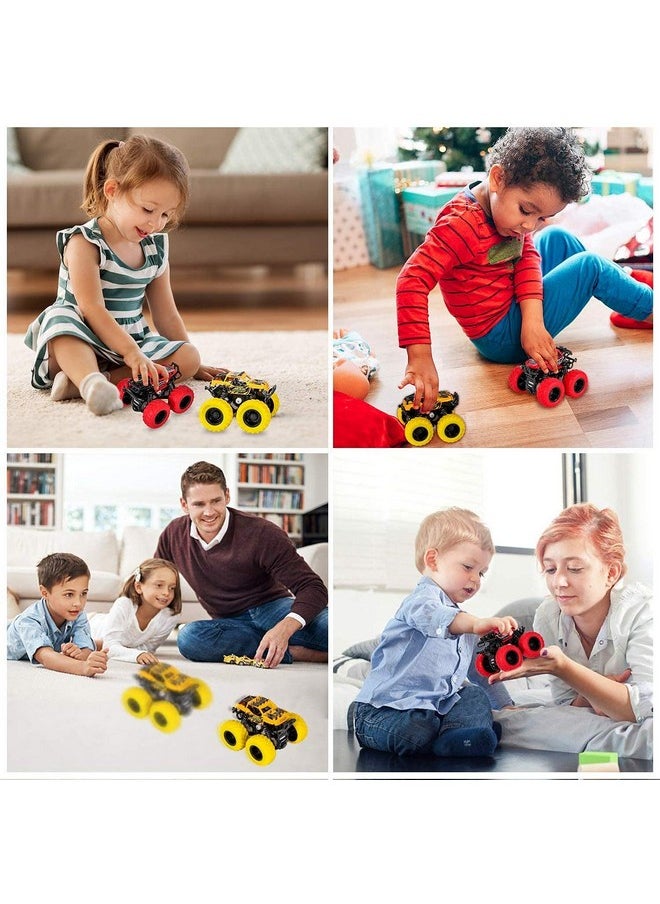 Famous Quality - FAMOUS QUALITY Kid Plastic Mini Monster Truck, Pack Of 2 Pc, (Multi-Color) - Image 1