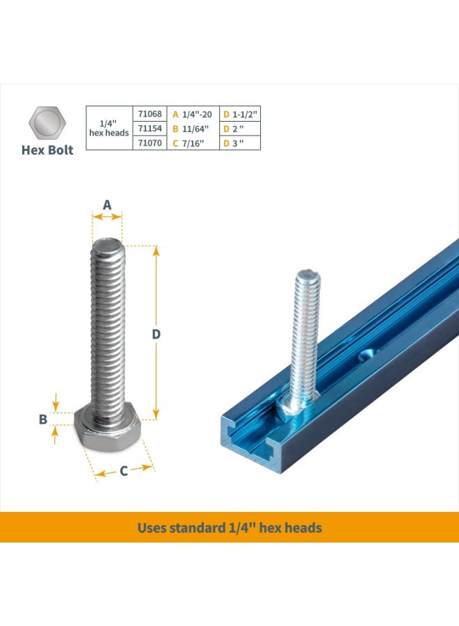 POWERTEC 71118 Double-Cut Profile Universal T-Track with Predrilled Mounting Holes 2-Pack 24 - Image 4
