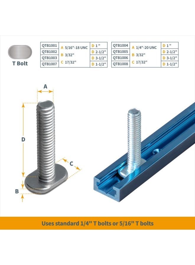 POWERTEC 71118 Double-Cut Profile Universal T-Track with Predrilled Mounting Holes 2-Pack 24 - Image 3