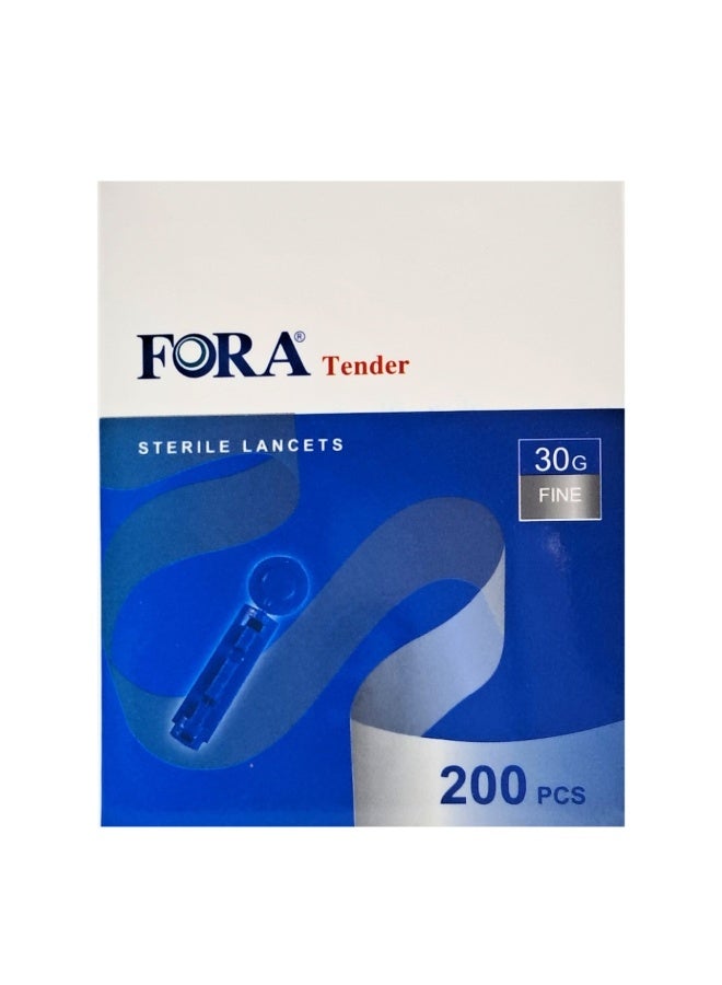 Fora إبر فورا المعقمة الرفيعة 200 قطعة 30G - Image 1