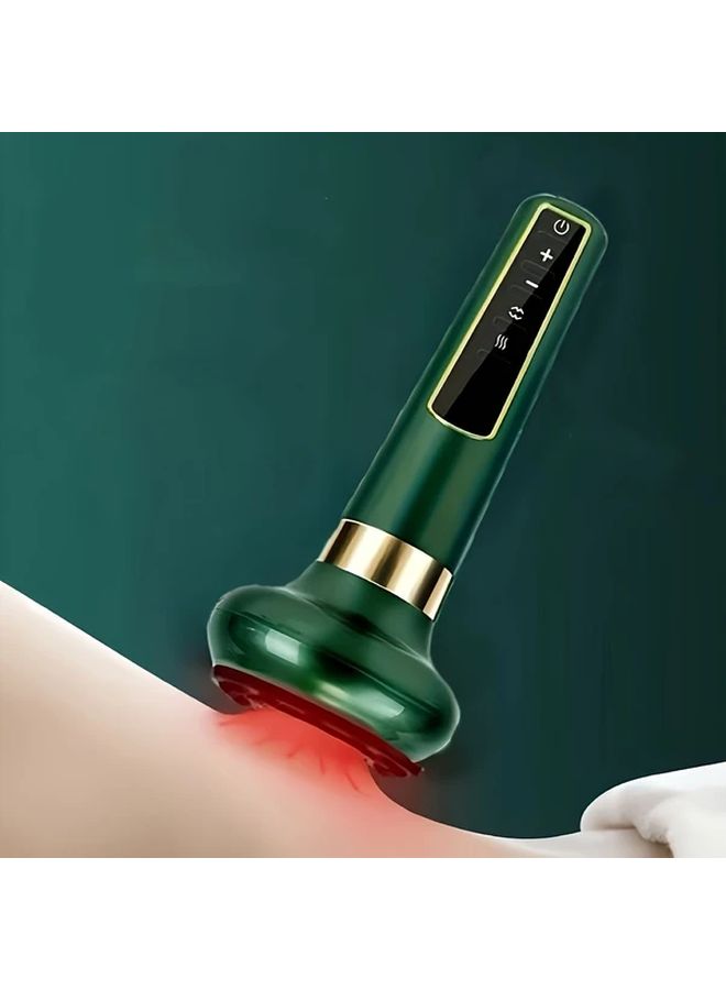 Green USB Rechargeable Handheld Cupping Scraping Massager For Neck Abdomen Thighs - Image 5