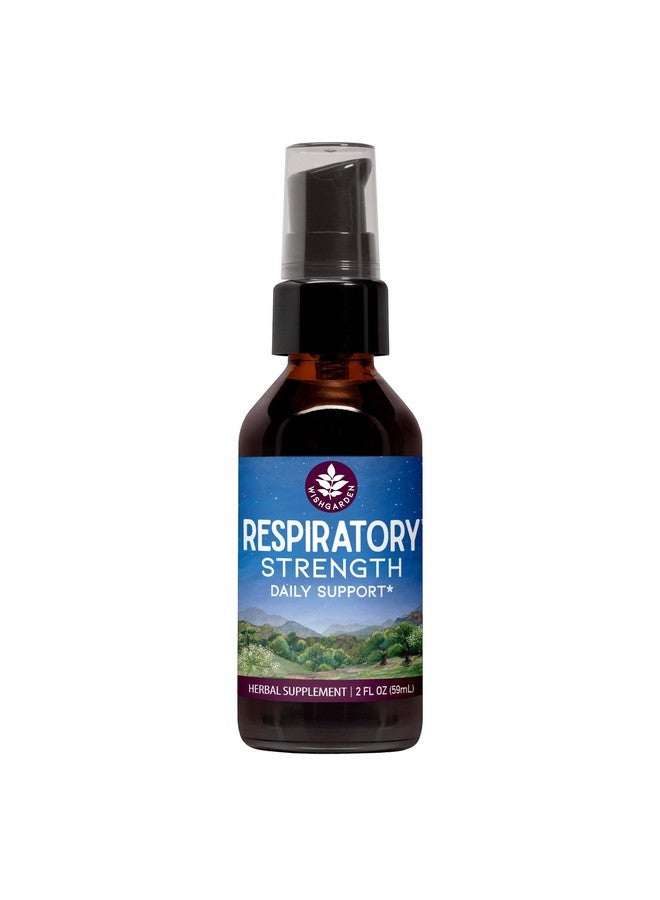WishGarden Herbs Respiratory Strength Daily Support - Plant-Based Herbal Lung Support Supplement with Organic Mullein & Elecampane, Supports Long-Term Lung Resilience and Better Lung Efficiency, 2oz - Image 1