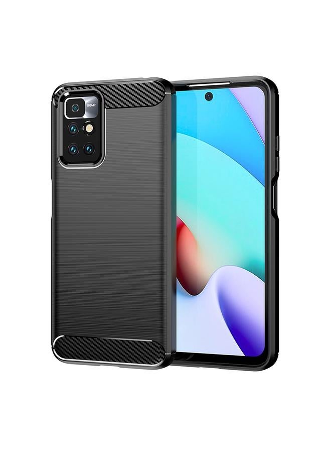 Case For Xiaomi Redmi 10 2022 Brushed Texture Carbon Fiber TPU Case