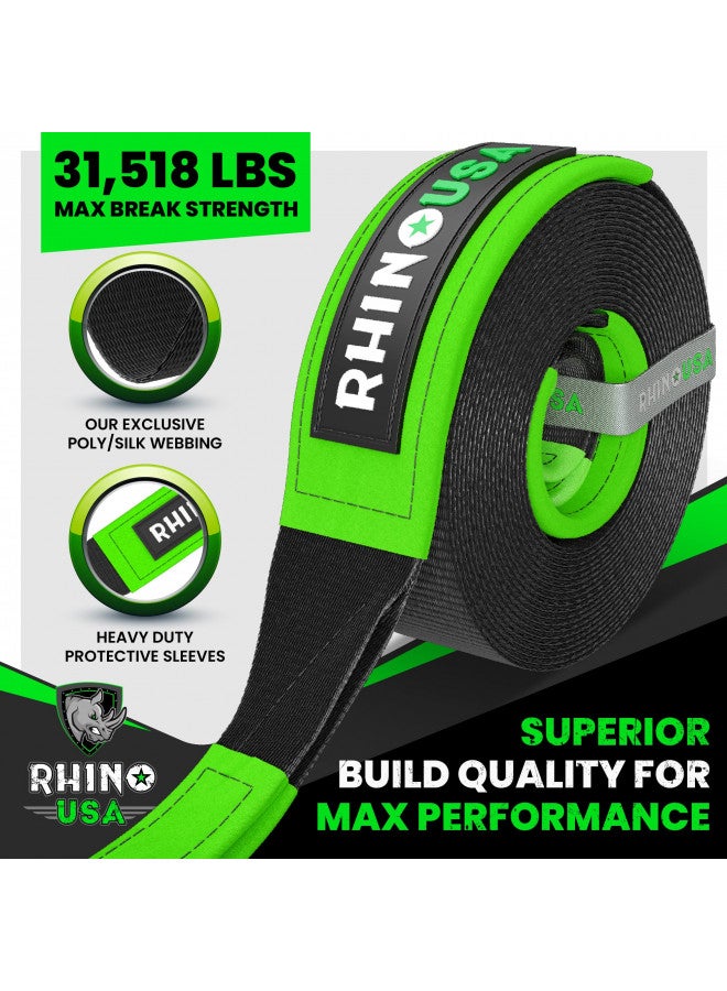 Rhino USA Rhino USA Recovery Tow Strap (3" x 30') - 31,518lb Break Strength - Emergency Recovery Strap Tow Rope for Truck, UTV, ATV & More - Heavy Duty Towing Strap for Offroad 4x4 Use - Compatible with Jeep - Image 2