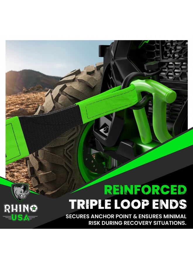 Rhino USA Rhino USA Recovery Tow Strap (3" x 30') - 31,518lb Break Strength - Emergency Recovery Strap Tow Rope for Truck, UTV, ATV & More - Heavy Duty Towing Strap for Offroad 4x4 Use - Compatible with Jeep - Image 3