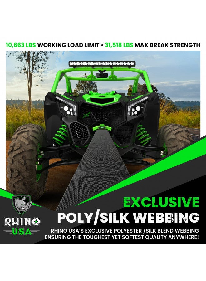Rhino USA Rhino USA Recovery Tow Strap (3" x 30') - 31,518lb Break Strength - Emergency Recovery Strap Tow Rope for Truck, UTV, ATV & More - Heavy Duty Towing Strap for Offroad 4x4 Use - Compatible with Jeep - Image 4