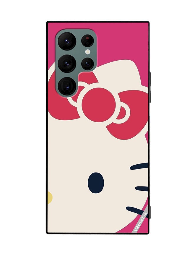 VR CREATIVE Protective Case Cover For Samsung Galaxy S22 Ultra 5G Kitty Design Multicolour - Image 1