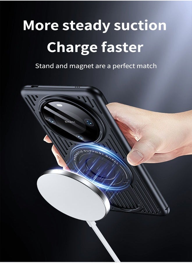 General - For Huawei Mate 60 Pro Cooled MagSafe Phone Case with Magnetic Ring Bracket for PC Cooling Magnetic Trolley Bracket Phone Case - Image 1