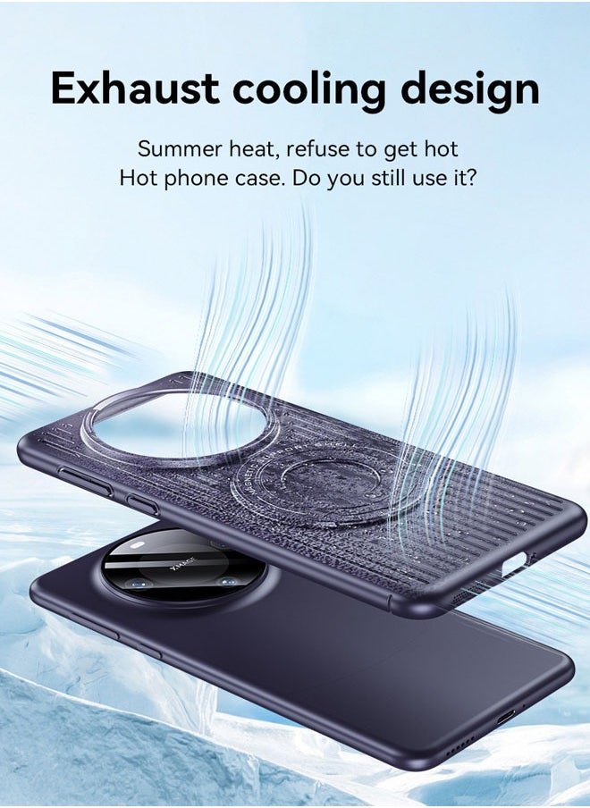 General - For Huawei Mate 60 Pro Cooled MagSafe Phone Case with Magnetic Ring Bracket for PC Cooling Magnetic Trolley Bracket Phone Case - Image 1