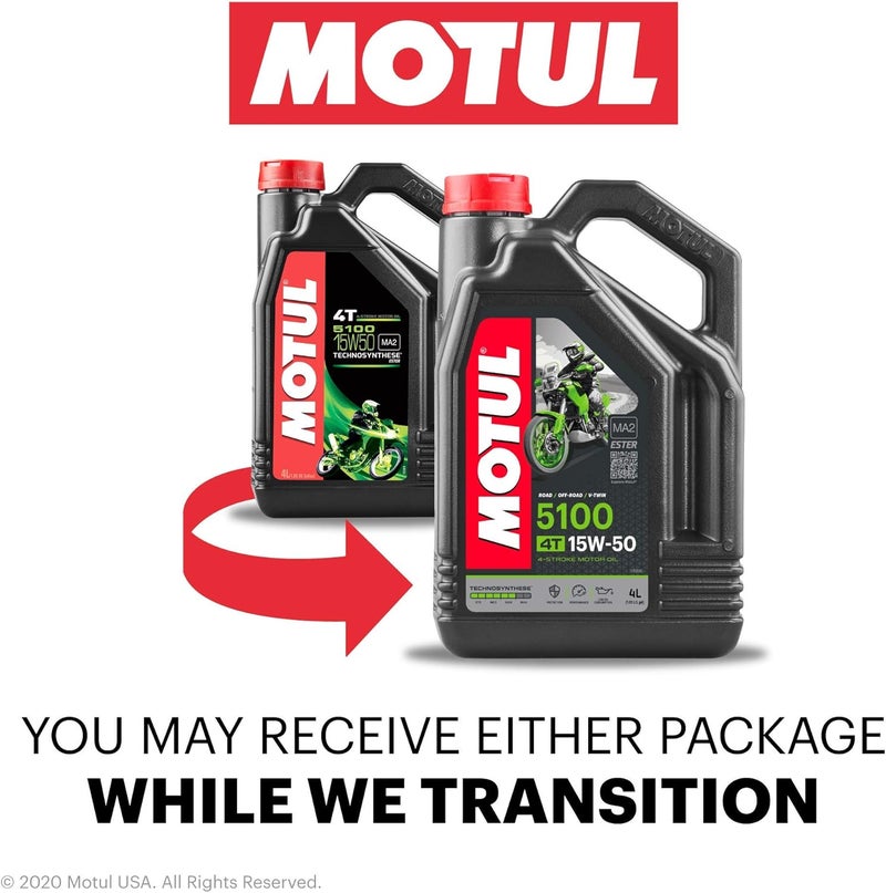 Motul 5100 Ester 15W-50 Synthetic Blend 4-Stroke Motor Oil - 1 Gallon - Image 2