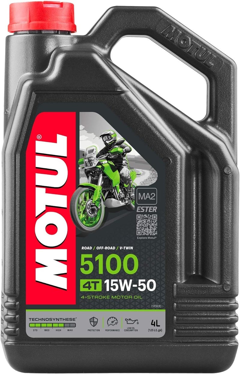 Motul 5100 Ester 15W-50 Synthetic Blend 4-Stroke Motor Oil - 1 Gallon - Image 1