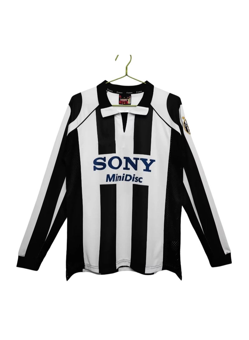 Sony 1997/1998 season Juventus home long-sleeved football jersey adult size retro football jersey gift for fans and friends - Image 1