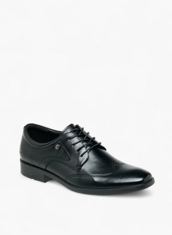 DUCHINI Men Lace-Up Leather Derby Shoes