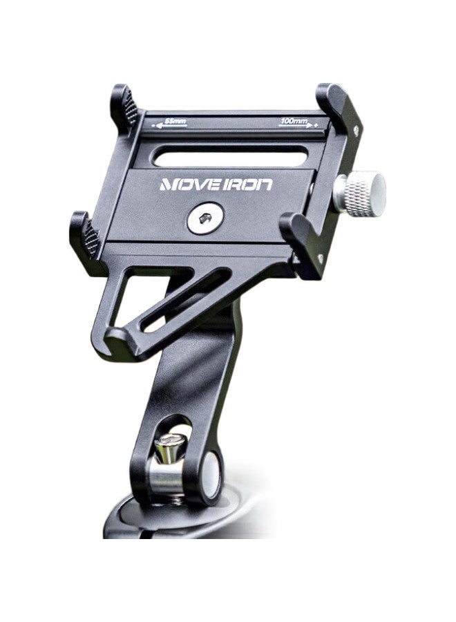 Move Iron Bicycle Phone Mount, Aluminum Alloy Mountain Bike And Road Bike Handlebar Stand, Anti-Shock Five-Claw Fixed Cycling Mount, Bowl Set Style - Image 2