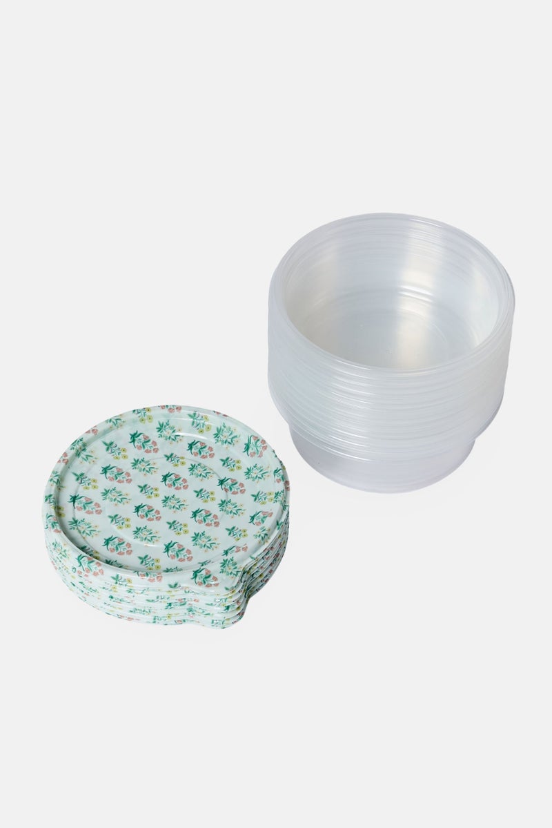 COOK WITH COLOR 24 Pieces Floral Pattern Food Storage Containers, Multicolor - Image 3