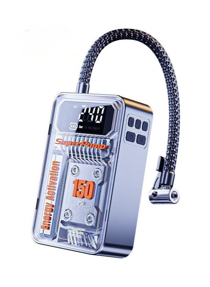 M.A&F's Portable tyre inflator, tyre inflator with LCD display, suitable for car tyres, motorbikes and bicycles - Image 1