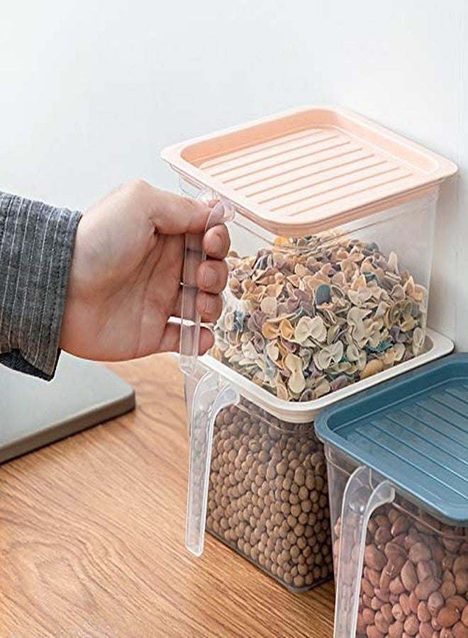 ACHARAJ Multipurpose Use Fridge Organizer Food Storage Container Space Saver, Stackable, Air-Tight Jars Bins with Lids Handle, Transparent, Multi-color, Pack of 2 - Image 3