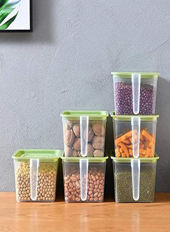 ACHARAJ Multipurpose Use Fridge Organizer Food Storage Container Space Saver, Stackable, Air-Tight Jars Bins with Lids Handle, Transparent, Multi-color, Pack of 2 - Image 5