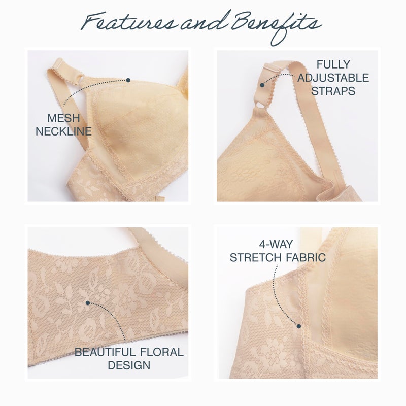 Playtex womens 18 Hour Sensational Support Wireless Us0020 Bras, White, 36DD US - Image 4