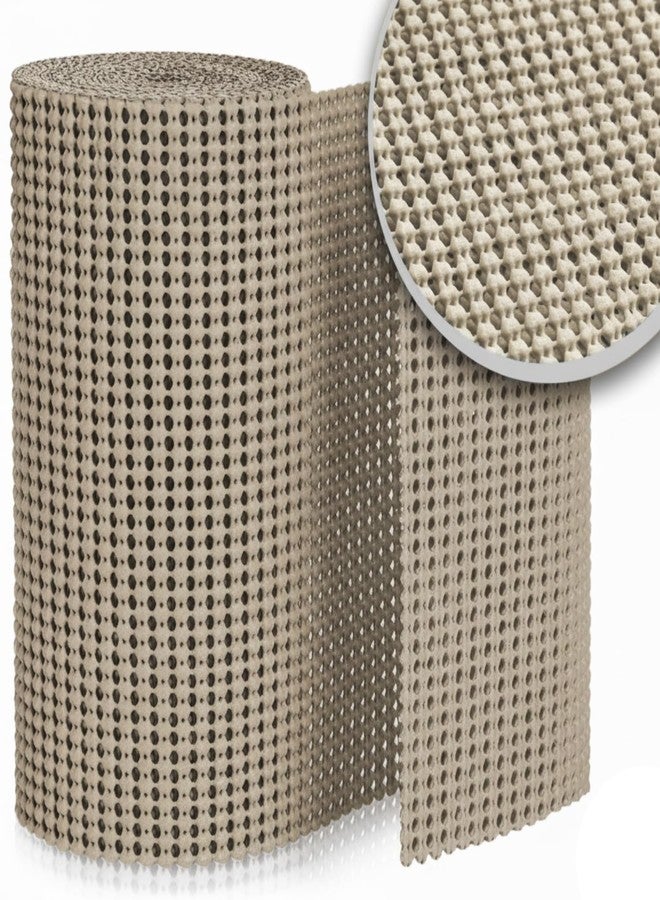 SUBETE Anti-Slip Drawer Matting Roll | Kitchen Shelf Liner, Cabinet Cupboard Sheet & Wardrobe Mat | Solid Waterproof, Non-Adhesive Grip (Cream, 30 x 500 CM) - Image 1