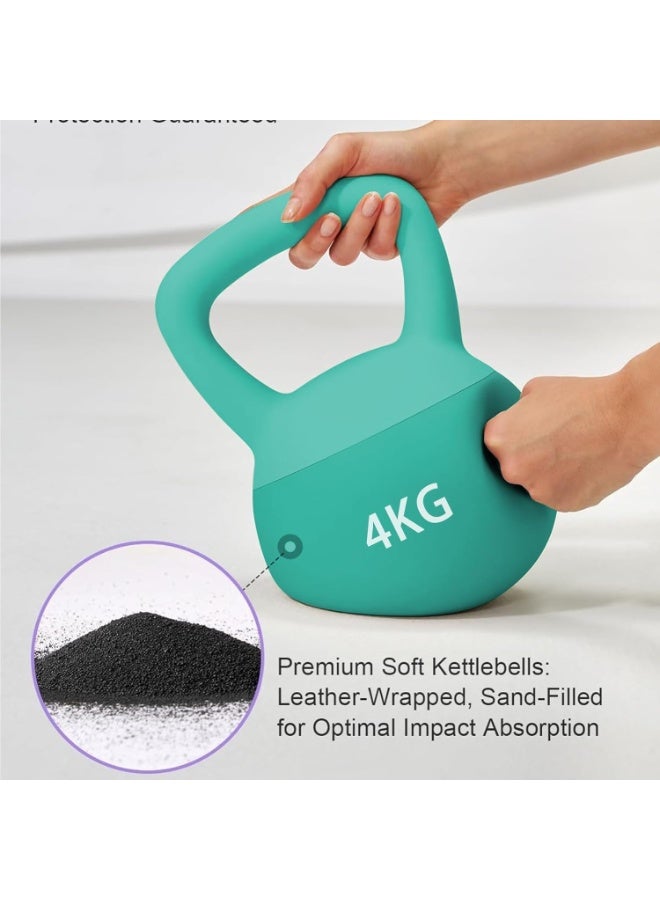 سبورت كيو كيتل بيل SportQ® ناعم بحشو رمل ومقبض عريض مانع للانزلاق | وزن آمن لتمارين السكوات واللونجز وتقوية الجسم - Image 2