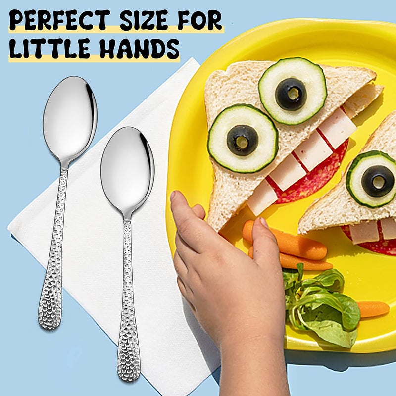 E-far Stainless Steel Kids Spoons - 6-Piece Set - Image 3