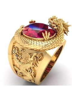 Generic Chenrui Hot Jewelry Carving 3d Three-dimensional Domineering Dragon Ring European And American Style Ring 