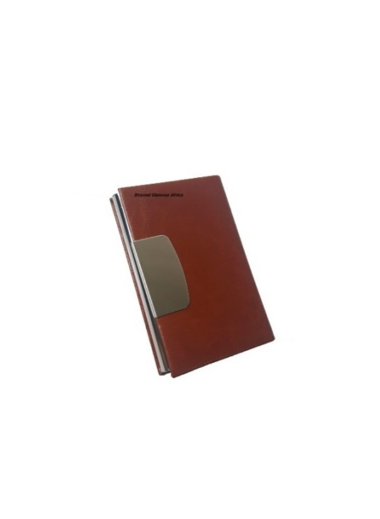 zoba Luxury Leather Card Holder with Metal Interior - High Quality Design - Havana  - Image 4
