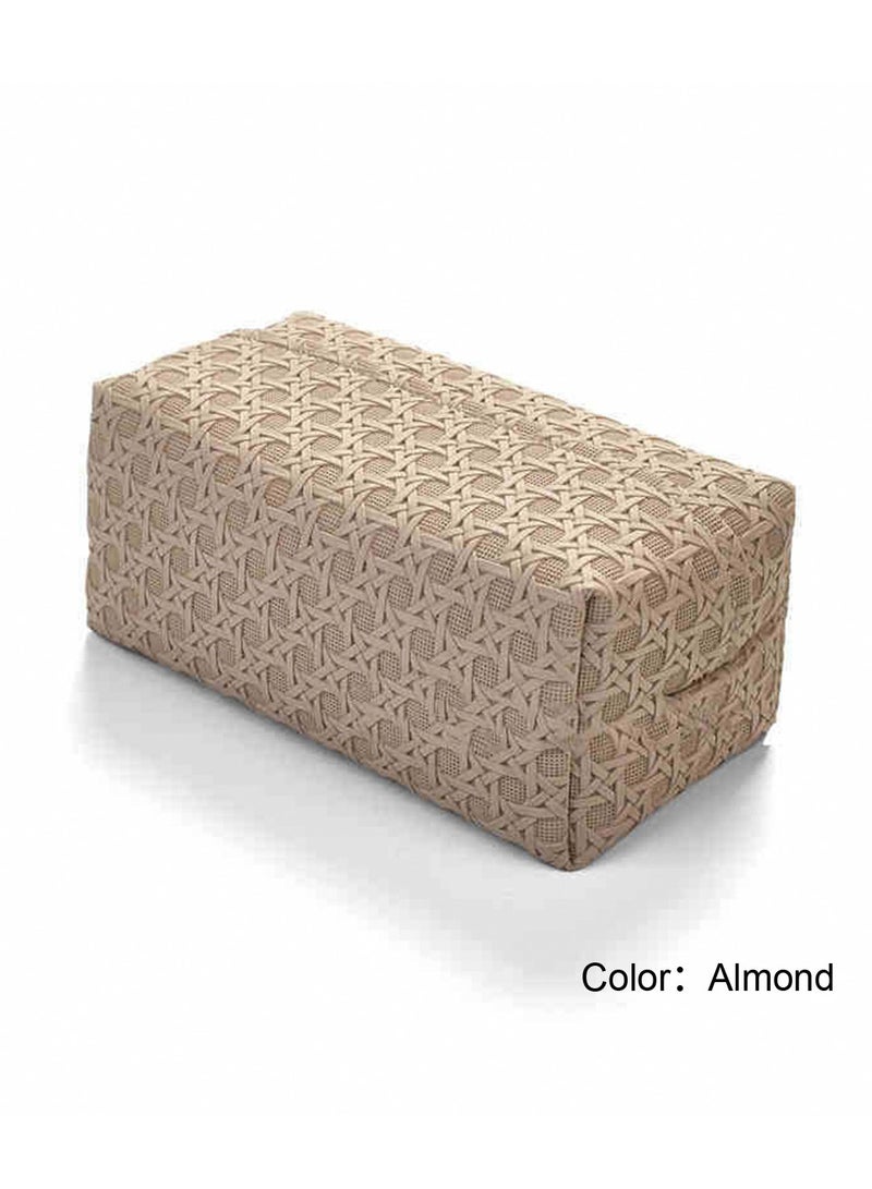 Tissue Box Cover, Waterproof PU Leather Tissue Boxes holder, Vine Woven Pattern Rectangular Tissue Boxes, Living Room Bathroom Vanity Tissue Case, Office Desk Car Tissue Holder, Home Decorations (Five Colors) - Image 1