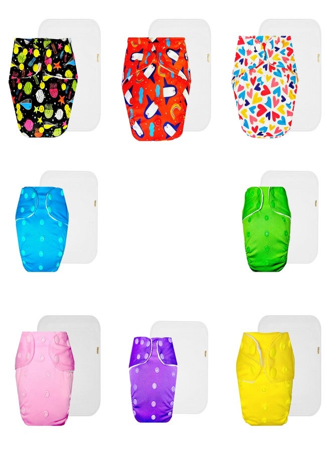 حفاضات دمبلدو القماشية الممتازة مع حشوة قطنية (عبوة من 8 قطع) | ملائمة تمامًا | قابلة لإعادة الاستخدام والغسل | أزرار كبس قابلة للتعديل | موثوق بها من قبل الأمهات | من 3 أشهر إلى 3 سنوات | للجنسين - Image 1