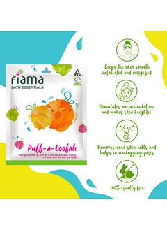 Fiama Bath Essential Puff-A-Loofah, Pack Of 1 Body Loofah, Soft, Exfoliated And Energized Skin  - Image 5