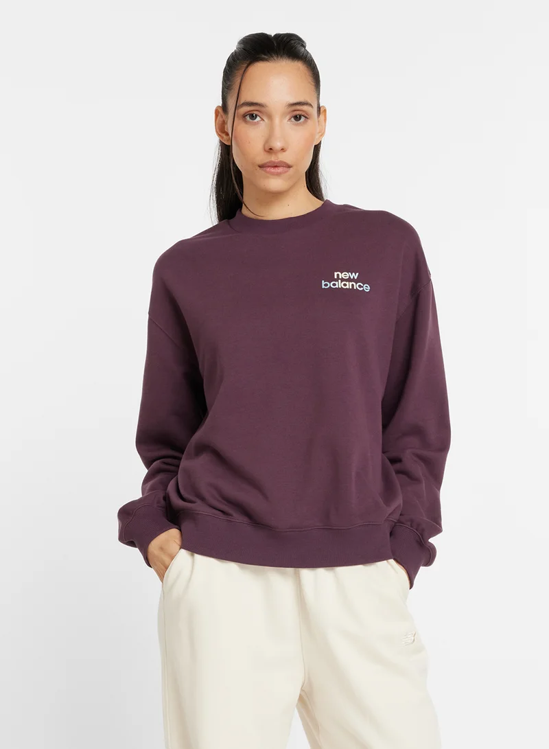 New Balance French Terry Oversized Logo Sweatshirt