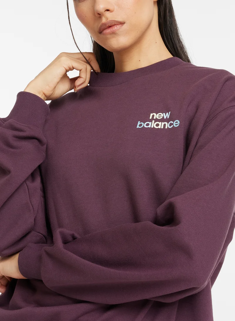 New Balance French Terry Oversized Logo Sweatshirt