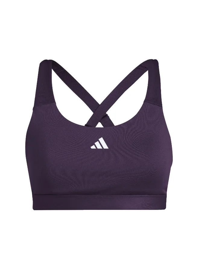 adidas Adidas Tlrdrct Hs Bra Purple Workout Bra - High Support Bra For Women