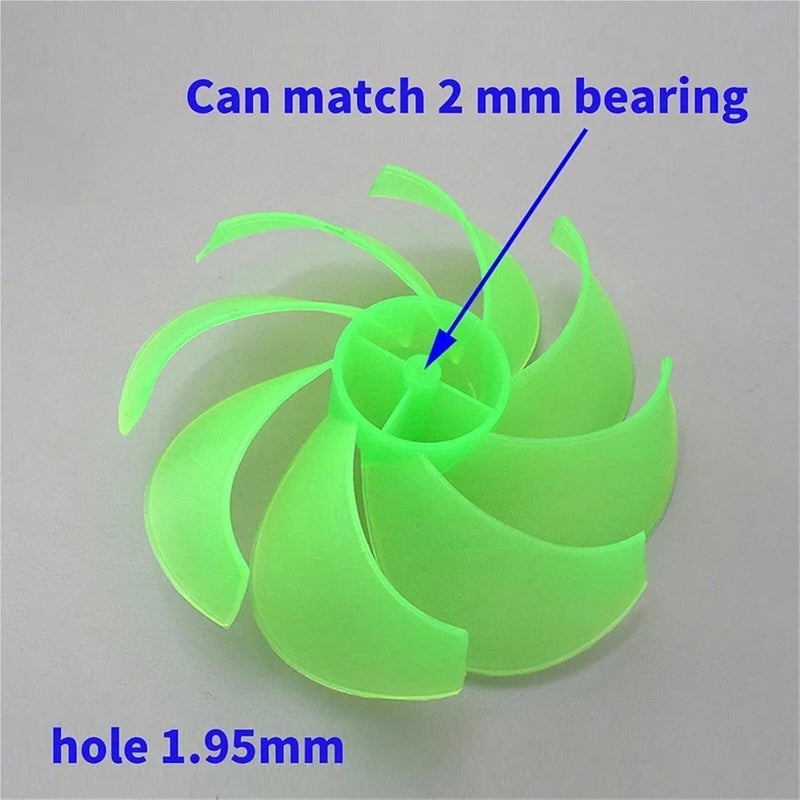 Wind Generator, 10Pcs Mini Wind Motor Blade with Bulb DIY Kit Power Alternative Energy Generator Electrical Equipment,for Home, Farm, RVs, Boats - Image 3