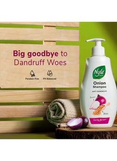 Nyle Naturals Onion Anti-Dandruff Shampoo, With Onion And Fenugreek, Gentle & Soft Shampoo, Ph Balanced And Paraben Free, For Men And Women, 800Ml  - Image 3