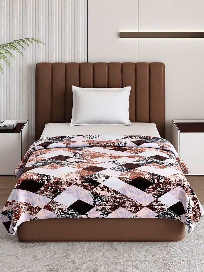 Monte Carlo Brown Printed Single Bed 240 GSM Ac Blanket (Width 160 CM, Length 220 CM) - 4 - Image 3