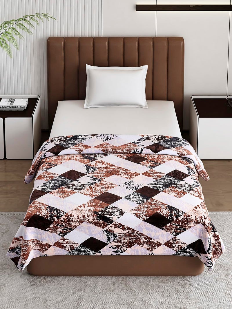 Monte Carlo Brown Printed Single Bed 240 GSM Ac Blanket (Width 160 CM, Length 220 CM) - 4 - Image 2