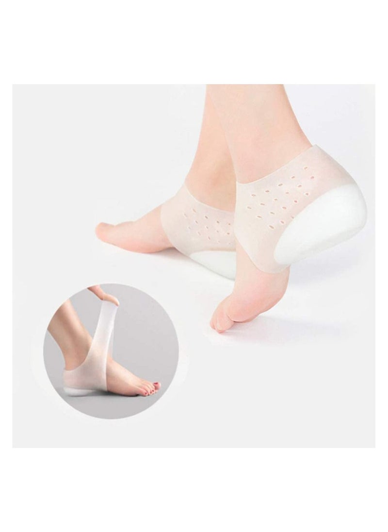 Invisible Height Increase Insole Socks Silicone Heel